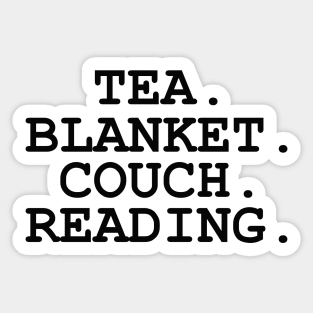 Tea Blanket Couch Reading Sticker